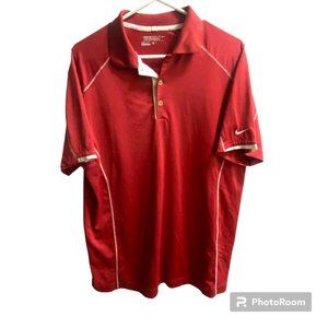 Nike Golf Dri-Fit Tour Performance Red Short Sleeve Polo Men's‎ Medium
